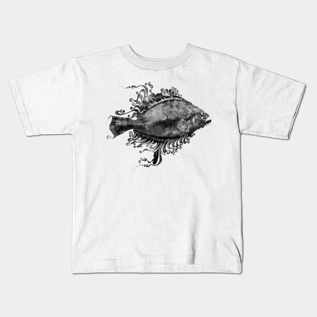 Curley Fluke Kids T-Shirt by Hook Ink